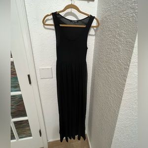 Black sheer forever 21 long dress like new